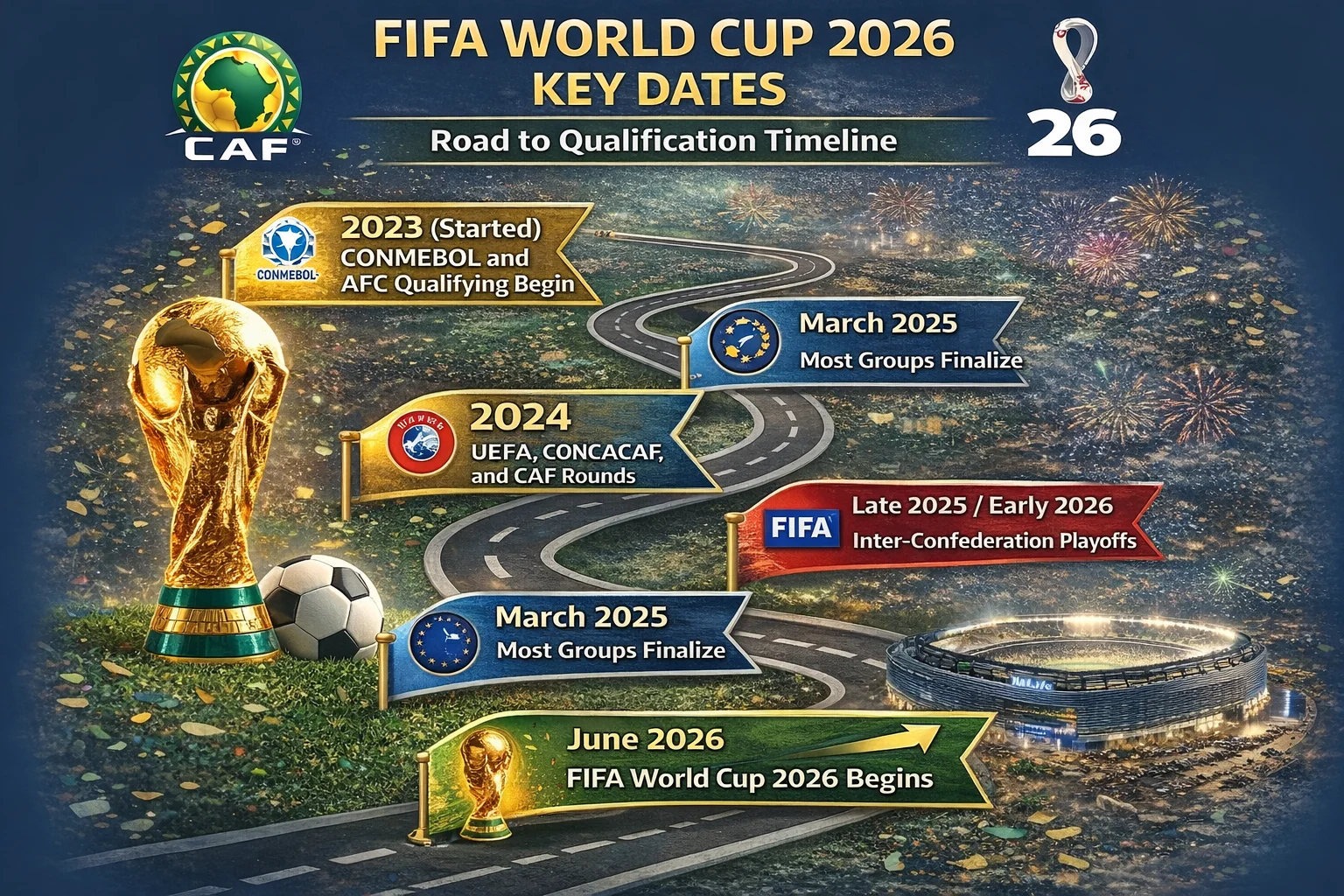 FIFA World Cup 2026 Key Dates - Road to Qualification Timeline
